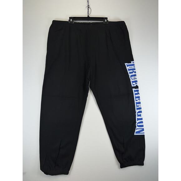 True Religion Jogger Pants Mens 3XL Raw Exaggerated Icon Athletic Sweatpants - Picture 1 of 7